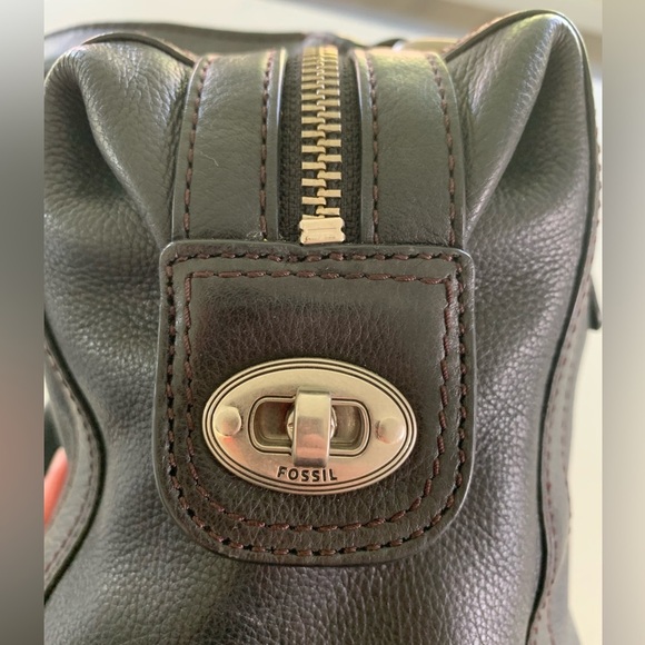 Fossil Pebbled Leather Marlow Satchel Handbag - Picture 6 of 16